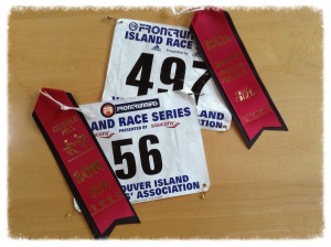 Island Race Series bibs and ribbons
